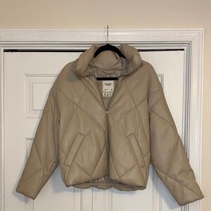 Abercrombie Beige Puffer Jacket